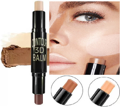 KAIASHA 2-in-1 Contour Stick with Contouring Shade and Highlighter, Easy-to-Blend Concealer(BEIGE, 10 g)
