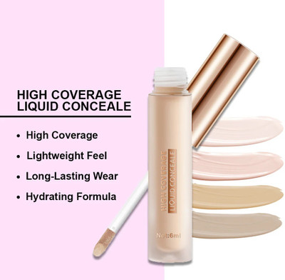 GABBU Liquid Light Weight Full Coverage with Matte finish  Concealer(Ivorey, 6 ml)