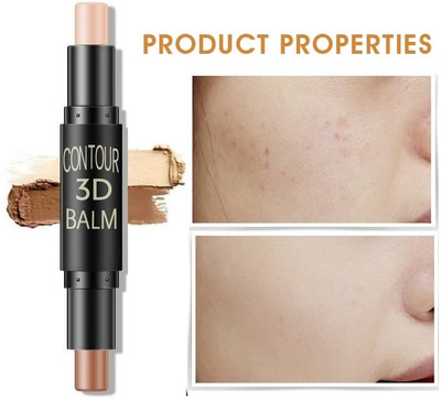 GABBU Brand Stick Double-end Highlight Contour Stick Highlighter  Concealer(Beige, 8 g)