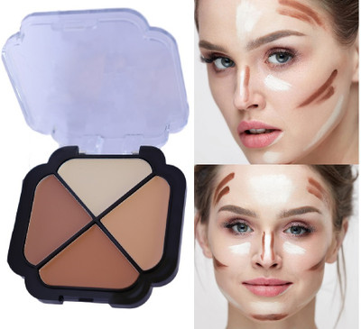 SEUNG Best 4 in 1 Concealer, Foundation & Contour Palette Waterproof & Long-lasting Concealer(MULTI COLOUR, 10 g)