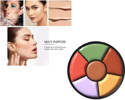 Maryville 6 In 1 Palette- Conceal Correct & Contour|Oil Control With Matte Finish Concealer(Multi color, 18 g)