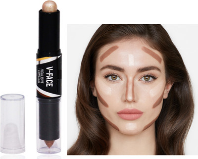 Emijun BEST V-FACE HIGHLIGHTER & CONTOUR STICK Concealer(MULTI COLOR, 8 g)