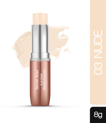 Seven Seas Full Matt Studio Concealer Waterproof Long Lasting Super Coverage Stick Concealer(Natural, 8 g)