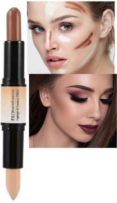 Jiwoo Use Makeup Contour Highlight Stick Double-ended Contouring Highlighter  Concealer(Muliti color, 4 g)