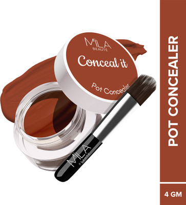 MILA BEAUTÉ Conceal It Pot Concealer With SPF 15 & Vitamin-E Light Weight Full Coverage Concealer(Orange Corrector, 4 g)