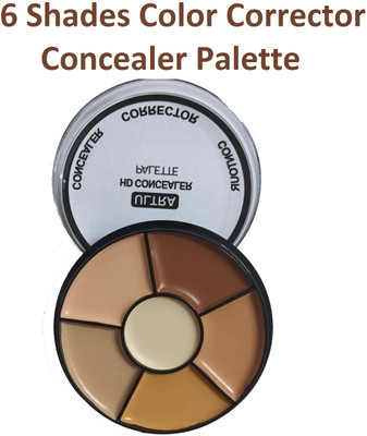 nn 6 In 1 Cream Concealer Palette | Full Coverage | Hides Blemishes, Dark Circles Concealer(Multicolor, 18 g)