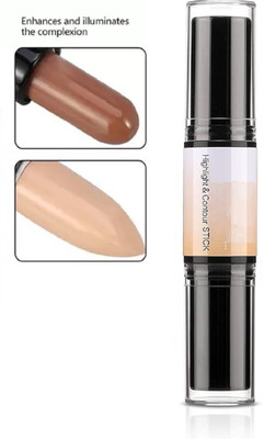 FELICECHIARA Face Makeup Highlighter And Concealer Contour Stick 2 in 1 Contour Stick Concealer(Multicolor, 10 g)