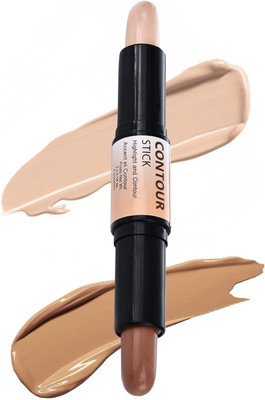 Herrlich 2 in 1Highlighter Contour Stick Easy-to-Blend Formula Concealer(BEIGE, COFFEE, 8 g)