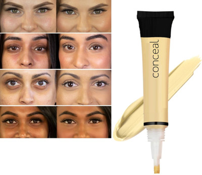 Emijun Yellow Long Lasting Concealer Matte Medium Full Coverage Pro  Concealer(yellow, 8 ml)