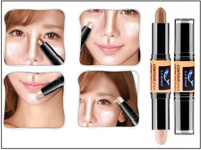 BLUEMERMAID WATERPROOF DUAL CREAMY CONTOUR STICK FOR FACE & BODY Concealer(MULTI COLOR, 8 g)