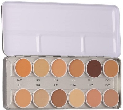 Shrijaa Beauty 12 Colour Natural Cream Concealer Palette, Lightweight, Multi-purpose Concealer(The Swiss Matte Pigmented Pressed Creamy Concealer Edition, 72 g)