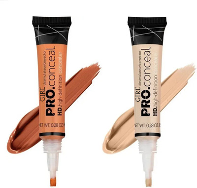 ProGirl Beauty PRO HD Conceal Me Correct Liquid Concealer Fit for Girl 16ml Pack of 2 Concealer(Orange + Cream Beige, 18 ml) ProGirl Beauty PRO HD Conceal Me Correct Liquid Concealer Fit for Girl 16ml Pack of 2 Concealer(Orange + Cream Beige, 18 ml)