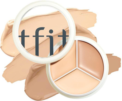 wryak 3 In 1 Palette Full Coverage | Hides Blemishes, Flaws & Dark Circle Concealer(Beige, 15 g)