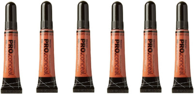 Makeup Fever Pro Conceal High-Definition Concealer pack of 6 Concealer(Orange Correctorx6, 8 g)