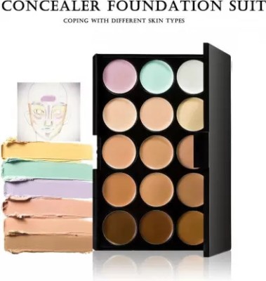 HUDA QUEEN Professional 15-Colour Concealer Palette - Lightweight Formula for Flawless Skin Concealer(Multicolor, 1 ml)