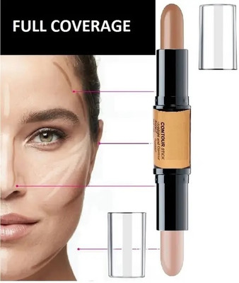 CATERINACHIARA 3D Makeup Contour Highlight Stick Double-ended Contouring Highlighter  Concealer(beige, 3.5 g)