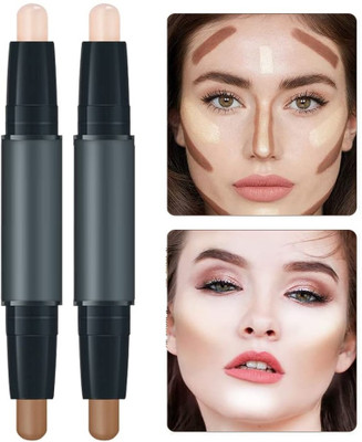 Wonholli 2 in 1 Cover Perfection ,Highlight Concealer Stick Concealer(MULTICOLOR, 4 g)