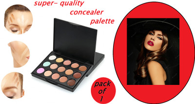 KAIASHA 15 SHADE CONCEALER PALETTE LONG LASTING WATERPROOF PACK OF - 1 Concealer(MULTICOLOR, 15 g)