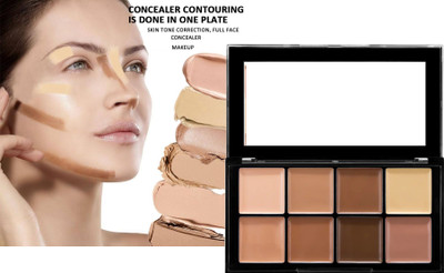 SHENYCOLORS MATTE LOOK Highlighter and Contour Concealer Palette (8 shades) Foundation Concealer(MULTICOLOR, 4.2 g)