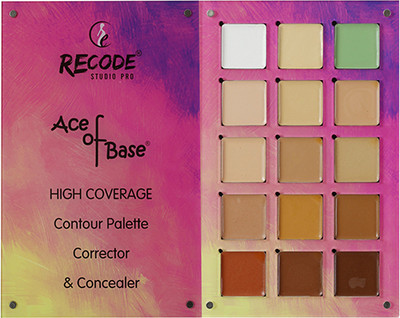 recode Ace of Base High Coverage Contour, Corrector & Concealer Palette - 52 gm Concealer(Multicolour, 52 g)