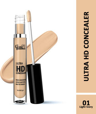 Glam21 Ultra HD Liquid for HD Finish | Non-sticky & Long Lasting Matte Finish Concealer(Light Ivory, 5 g)