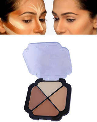 BLUEMERMAID Professional 4 in 1 Concealer Foundation & Contour Palette Waterproof Concealer(MULTI COLOR, 10 g)