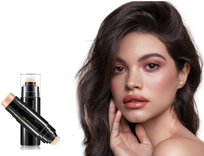 HUZURLU Creamy Silky Smooth Stick Concealer with puff Concealer(WHITE IVORY, 10 g)