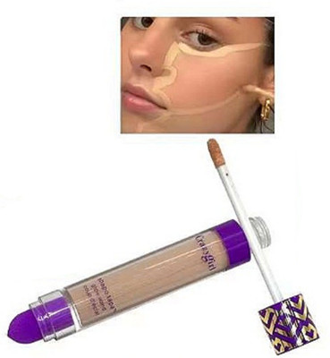 Crazy girl Waterproof Long Lasting Full Coverage Liquid Concealer Contour With Blender Concealer(Beige, 6 ml)