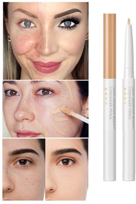 AMOSFIA Concealer Pencil Blendable Crayon Concealer, Light/Medium Concealer(BEIGE, 5 g)