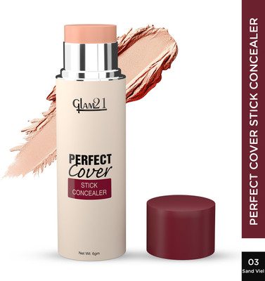 Glam21 Perfect Cover Stick Concealer Full Coverage Creamy Matte Texture Waterproof Concealer(Sand Viel, 6 g)