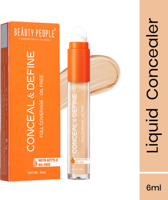 BEAUTY PEOPLE Conceal & Define Concealer With Oil Free|Smooth & Seamless blending|Dark circles Concealer(Vanilla Cream, 6 ml)