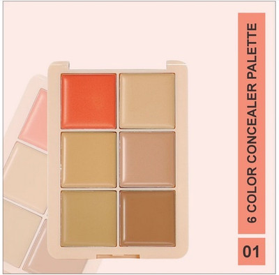 GFSU - GO FOR SOMETHING UNIQUE 6-in-1 Concealer Palette With Full Coverage Concealer(Multicolor, 12 g)