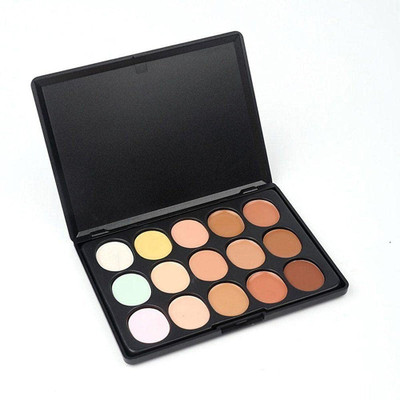 Jiwoo 15 Colors Contour Concealer & Highlighter Palette  Concealer(MULTI COLOR, 22 g)