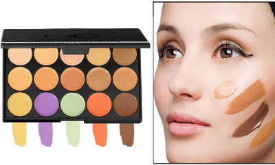GABBU Long Lasting Full Coverage Makeup Concealer Palette 15 Natural Cream Concealer(Multicolor, 19 g)