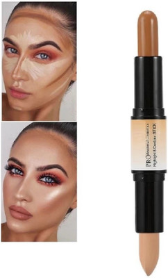 HUZURLU 2-IN-1 Matte Contour Stick Makeup,Cream Dual Highlighter Bronzer Stick Concealer(muliti color, 2 ml)
