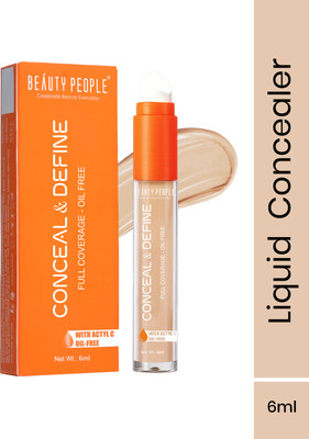 BEAUTY PEOPLE Conceal & Define Concealer With Oil Free|Smooth & Seamless blending|Dark circles Concealer(Ivory, 6 ml)