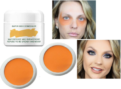 Latixmat Light Weight Concealer With Full Coverage Easily Blendable Combo Concealer(ORANGE, 24 g)