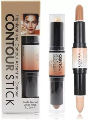 JANOST 2 In 1 Highlighter and Stick Concealer Bronzer  Concealer(IVORY, 6.4 g)