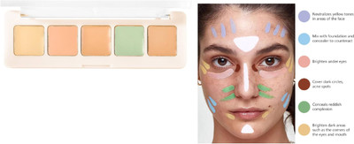 Emijun Liquid Light Weight Full Coverage with Matte finish  Concealer(MULTI COLOR, 10 g)