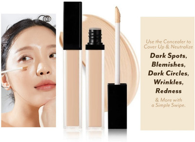 NADJA Best Liquid Light weight Concealer with Full Coverage Concealer(IVORY, 8 ml)