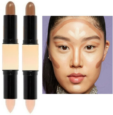 Latixmat Professional Waterproof Contour Stick Highlighter Pack Of 2 Concealer(Beige, 32 ml)