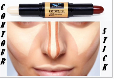 BLUEMERMAID 2 in 1 Double-Headed Creamy Contour Stick Makeup Concealer(MULTICOLOR, 8 g)