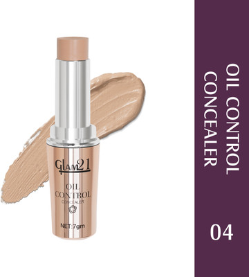 Glam21 Oil Control Concealer-Long Lasting upto 8-12hrs|Non-Sticky Texture,Matte Finish Concealer(Shade -04, 7 g)