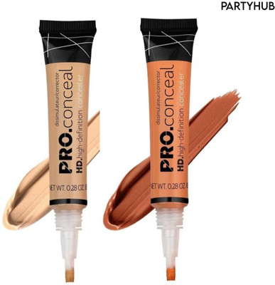 Party Hub Pro Conceal HD High-Definition Liquid Concealer – Natural Orange Beige (8g) Concealer(Multi, 20 g)