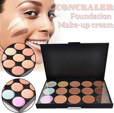YAWI Pro 15 Color Matte Finish Waterproof Contour Palette Concealer Foundation(Beige, 18 g)