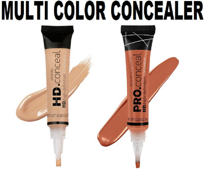 Maryville easy to use new makeup combo set pack of 2 Concealer(1 - brown, 1 - orange, 16 ml)