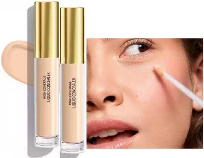 Latixmat Liquid Light Weight Full Coverage with Matte finish Concealer Pack Of 2 Concealer(Beige, 12 ml)