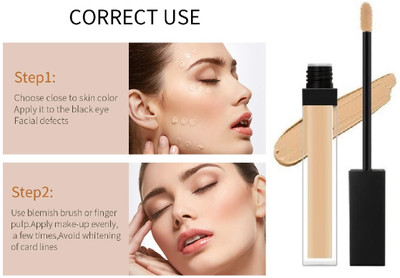 NADJA Liquid Light Weight Concealer With Full Coverage Concealer(IVORY, 10 ml)