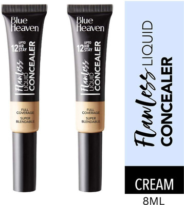 BLUE HEAVEN GET BRIGHT LIQUID CONCEALER 8MLX2(MRP 110X2) Concealer(CREAM 201, 16 ml)