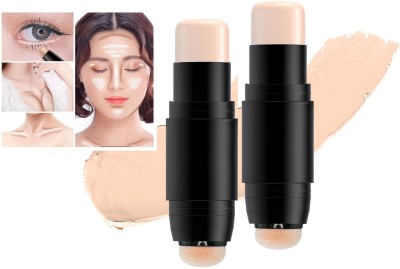 REIMICHI Foundation Concealer Stick with Puff Sponge Concealer(WHITE IVORY, 20 ml)